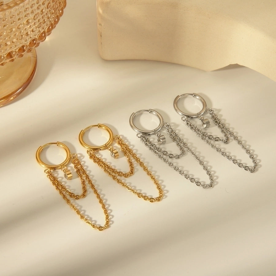 Tassel Chain Drop Earrings