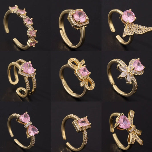 Heart Zircon Rings